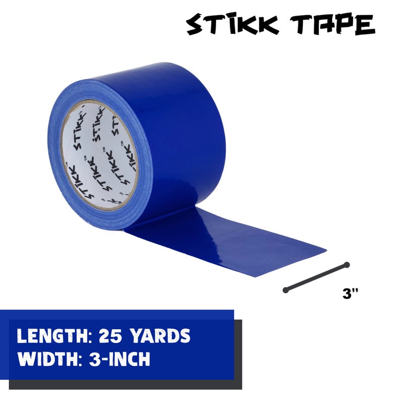 STIKK Duct Tape - Blue Duck Tape - 3 inch x 25 Yards - Heavy Duty Tape for Repairs, Household Projects - for Commercial HVAC and Construction - Effective Heavy Duty Waterproof Duct Tape - Image 2